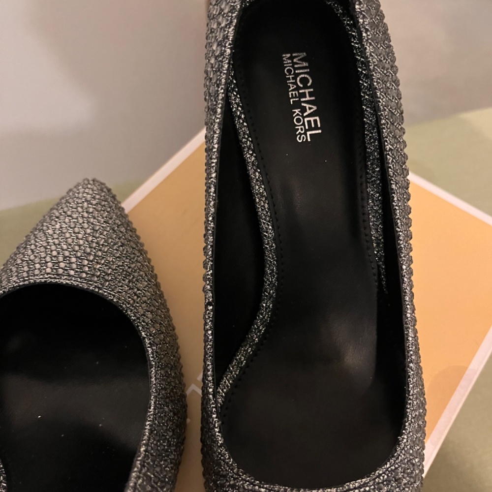 MK silver glitter heels - Picture 3 of 4